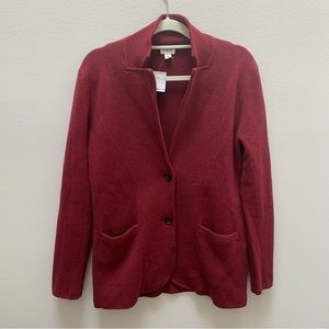 J. Crew | Burgundy Sweater Knit Blazer | Medium